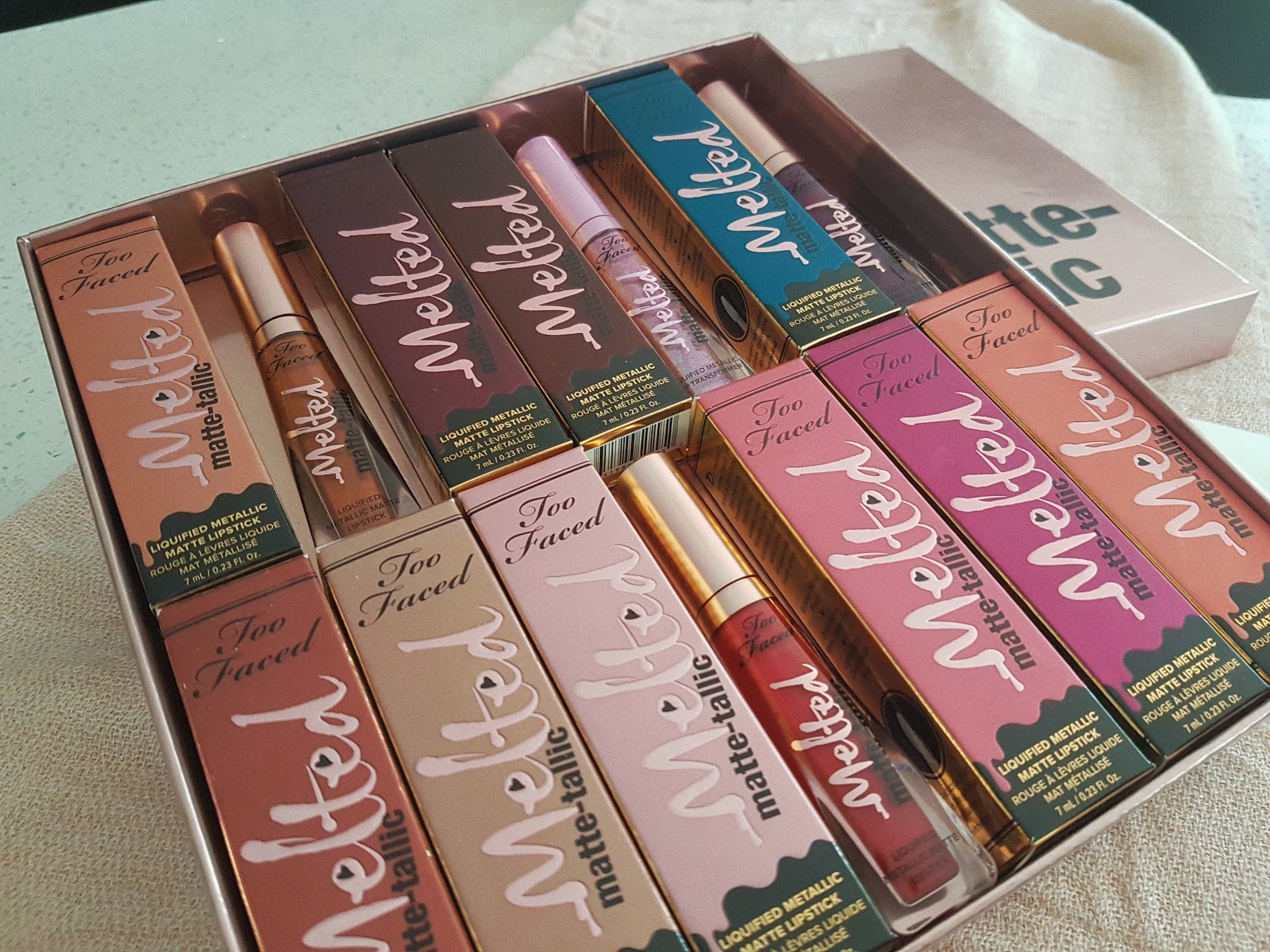 Too Faced Melted Matte-Tallic lipstick Collection, review